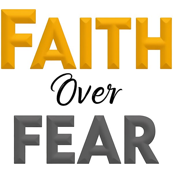 Faith Over Fear Christian Strength Design