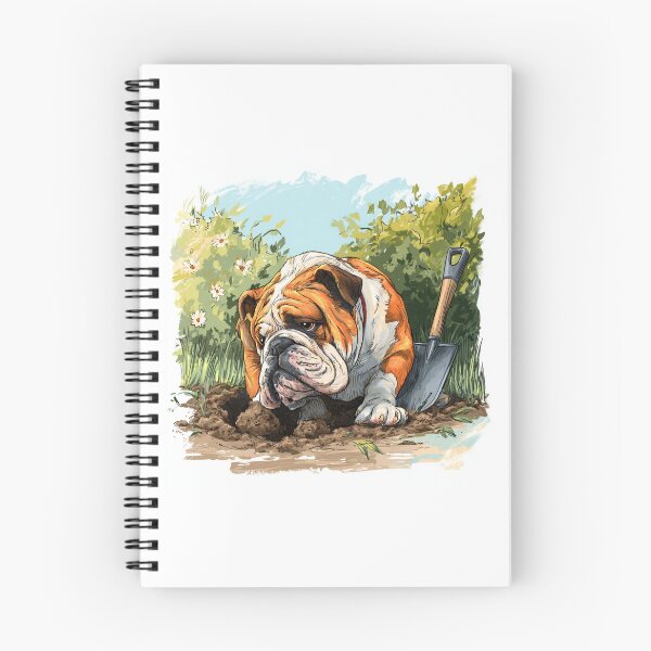 Item preview, Bulldog on a Garden Digging Mission designed and sold by LawleyKingdom.
