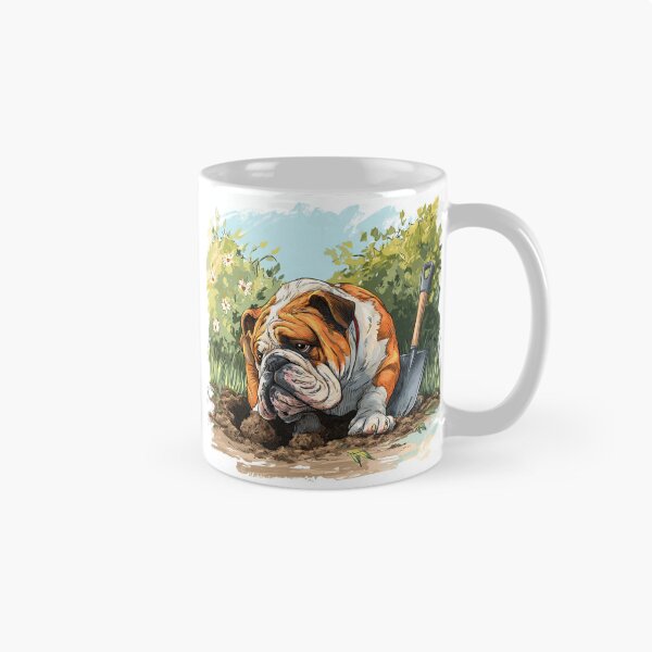 Item preview, Bulldog on a Garden Digging Mission designed and sold by LawleyKingdom.