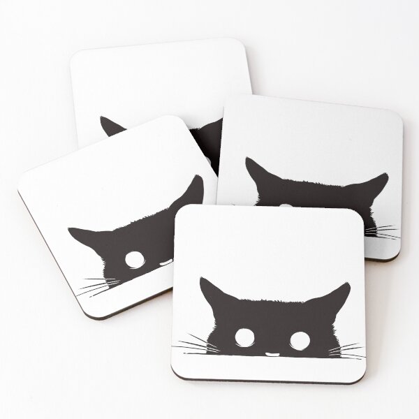 Item preview, Peeking Black Cat  designed and sold by lauragraves.