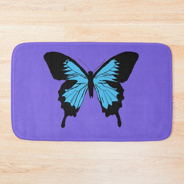 Item preview, Striking Black and Cyan Blue Butterfly Art | Elegant Papilio Ulysses Swallowtail designed and sold by Abaseen.