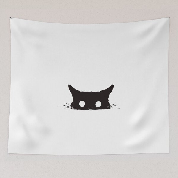 Item preview, Peeking Black Cat  designed and sold by lauragraves.