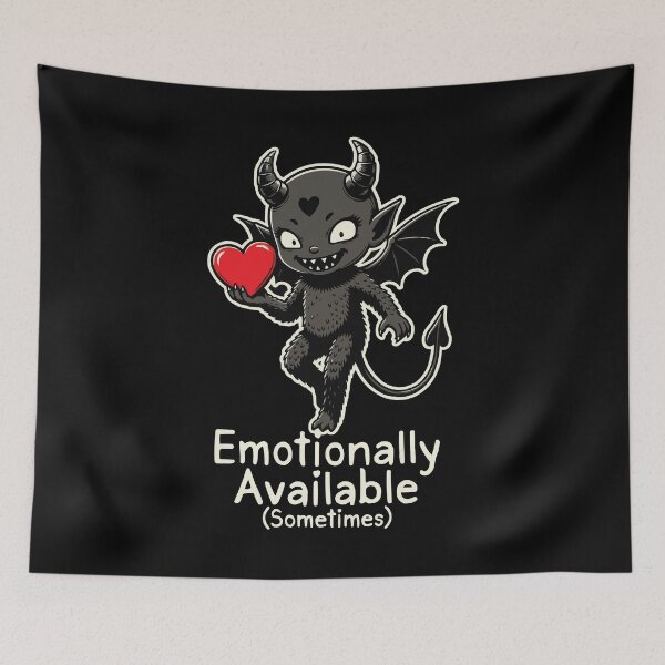 Item preview, Emotionally Available (Sometimes) – Cute Funny Devil Love Design designed and sold by OuSfian1.