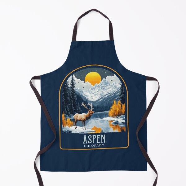 Item preview, Aspen Vintage Travel Illustration designed and sold by HomeLivingCo.