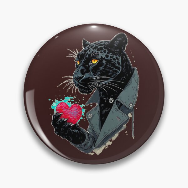 Item preview, Glitch Heart Protocol – Lunar Eclipse Panther with Heart designed and sold by Shift-Bloom.