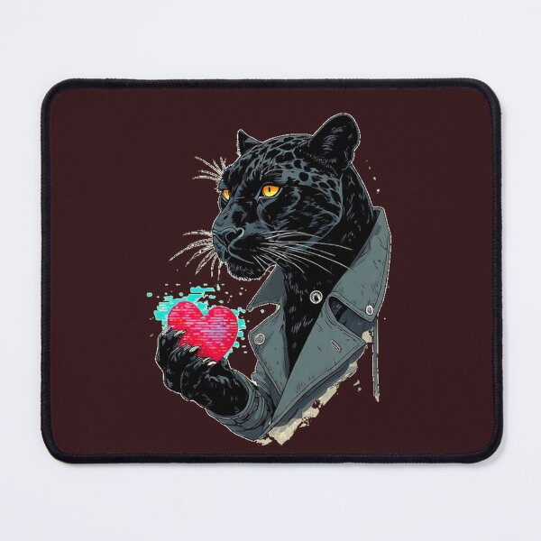 Item preview, Glitch Heart Protocol – Lunar Eclipse Panther with Heart designed and sold by Shift-Bloom.