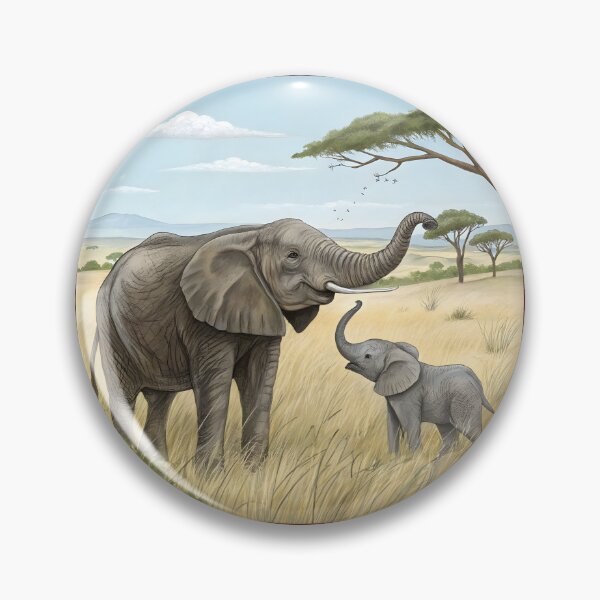 Item preview, Elephant mom and baby designed and sold by trendspatterns.