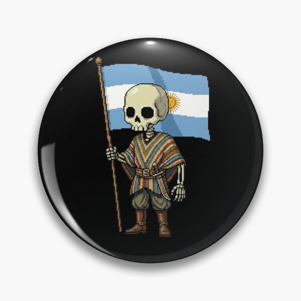 Item preview, Argentinian Pixel Skeleton Shirt | Mr. SKVLL | Argentina Flag Skeleton Gift designed and sold by MR.SKVLL.