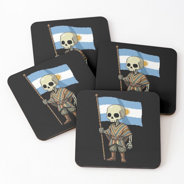 Item preview, Argentinian Pixel Skeleton Shirt | Mr. SKVLL | Argentina Flag Skeleton Gift designed and sold by MR.SKVLL.