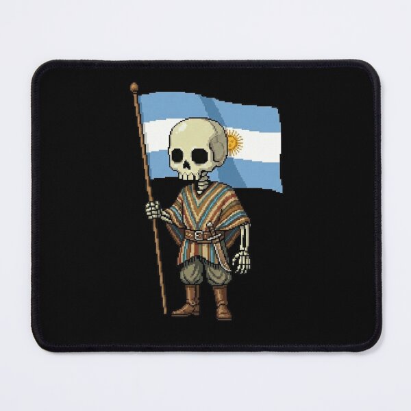 Item preview, Argentinian Pixel Skeleton Shirt | Mr. SKVLL | Argentina Flag Skeleton Gift designed and sold by MR.SKVLL.