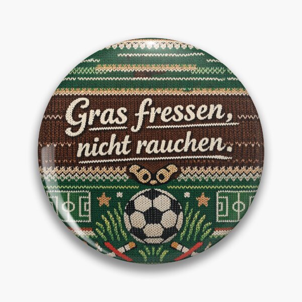 Item preview, Eat grass, don't smoke, football knitting pattern designed and sold by Mauswohn.