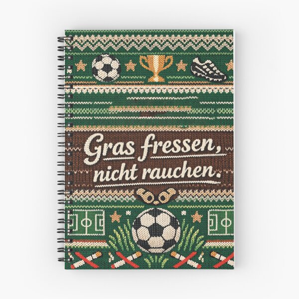 Item preview, Eat grass, don't smoke, football knitting pattern designed and sold by Mauswohn.