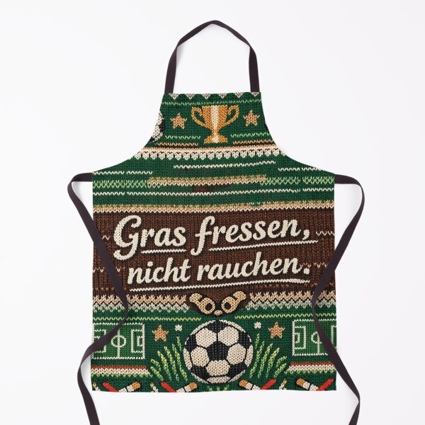 Item preview, Eat grass, don't smoke, football knitting pattern designed and sold by Mauswohn.