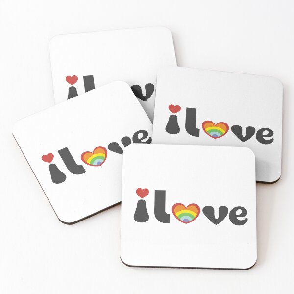 Item preview, I Love phrase with rainbow heart designed and sold by charlypicazo.