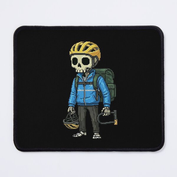 Item preview, Cyclist Pixel Skeleton Shirt | Mr. SKVLL | Retro Bicycle Skeleton Gift for Bikers designed and sold by MR.SKVLL.