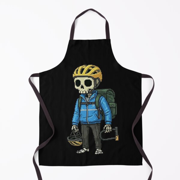 Item preview, Cyclist Pixel Skeleton Shirt | Mr. SKVLL | Retro Bicycle Skeleton Gift for Bikers designed and sold by MR.SKVLL.