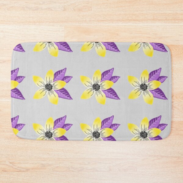 Item preview, Floral design with yellow flower and purple leaves designed and sold by Abaseen.