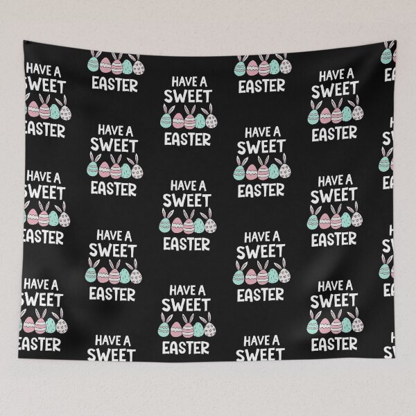 Item preview, Sweet Easter Quote with Bunny Ears and Eggs designed and sold by SimoesArtistry.