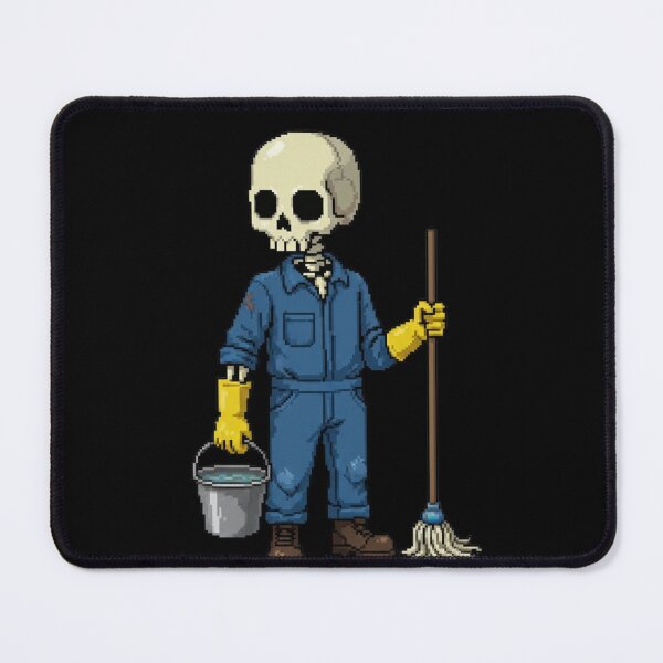 Item preview, Janitor Pixel Skeleton Shirt | Mr. SKVLL | Funny Custodian Skeleton Gift designed and sold by MR.SKVLL.