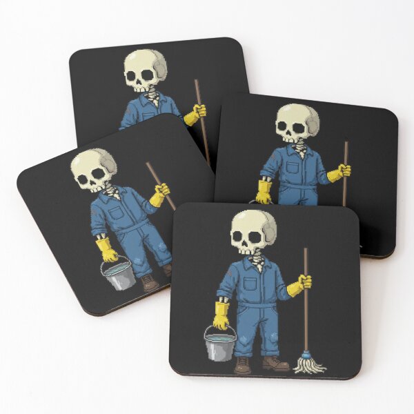 Item preview, Janitor Pixel Skeleton Shirt | Mr. SKVLL | Funny Custodian Skeleton Gift designed and sold by MR.SKVLL.