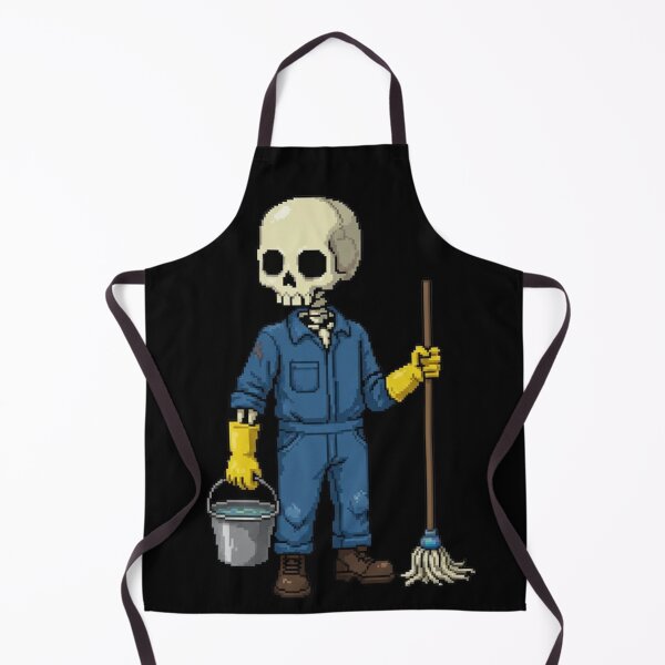 Item preview, Janitor Pixel Skeleton Shirt | Mr. SKVLL | Funny Custodian Skeleton Gift designed and sold by MR.SKVLL.