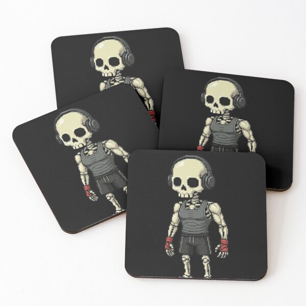 Item preview, Gym Pixel Skeleton Shirt | Mr. SKVLL | Funny Workout Skeleton Gift for Gym Lovers designed and sold by MR.SKVLL.