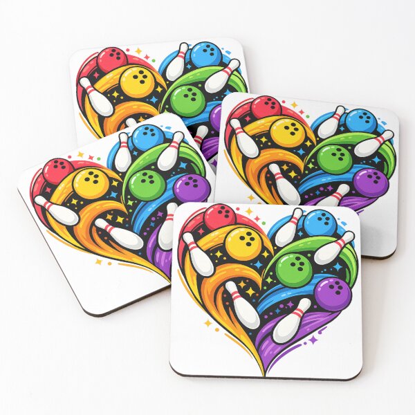 Item preview, Bowling Love Heart Design designed and sold by VIBE CRAFT STUDIO.