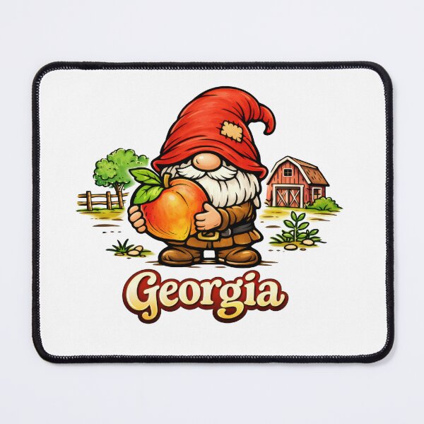 Item preview, Georgia Gnome with Peach – Whimsical Farm Illustration designed and sold by Moriarty's Digital Visions.