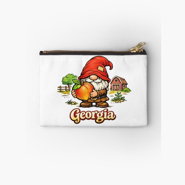 Item preview, Georgia Gnome with Peach – Whimsical Farm Illustration designed and sold by Moriarty's Digital Visions.