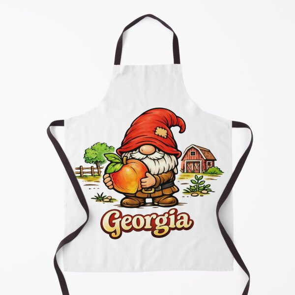 Item preview, Georgia Gnome with Peach – Whimsical Farm Illustration designed and sold by Moriarty's Digital Visions.