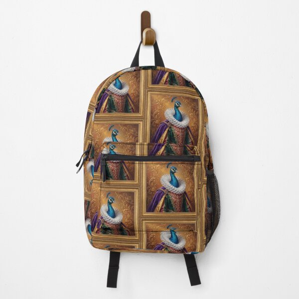 Item preview, Tudor Peacock Noble cool animal Tudor style portrait art designed and sold by Vintage Designs +.