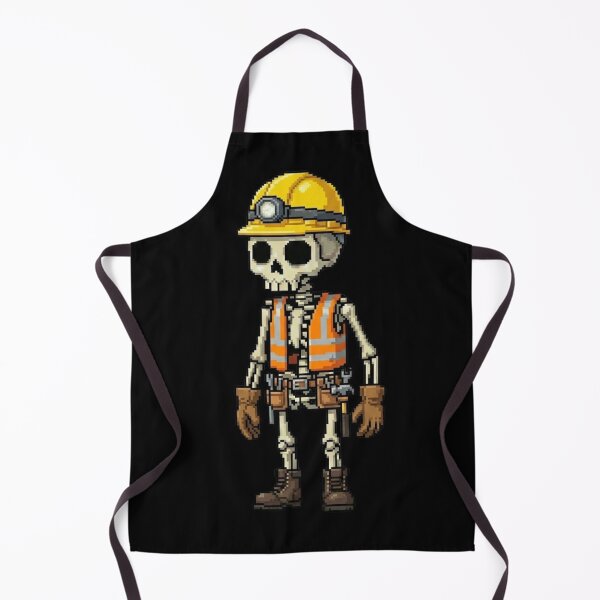 Item preview, Construction Worker Pixel Skeleton Shirt | Mr. SKVLL | Funny Builder Skeleton Gift designed and sold by MR.SKVLL.