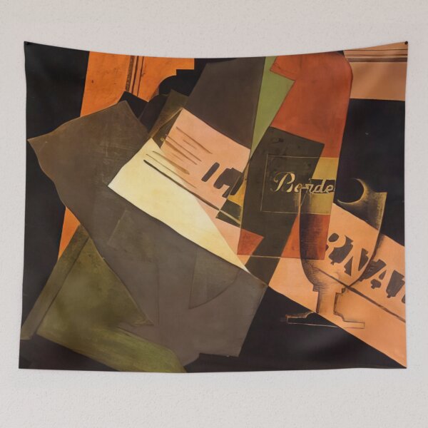 Item preview, Juan Gris Bottle Glass And Newspaper designed and sold by melaartni.