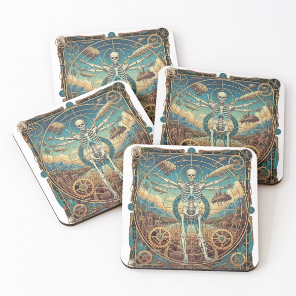 Item preview, Vitruvian Man Leonardo Da Vinci Geometry Science Dark Academia designed and sold by LEANBOY.
