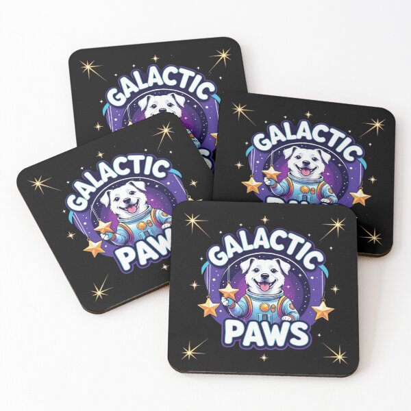 Item preview, Title: Cute White Puppy Astronaut Galactic Paws Space Badge designed and sold by Canine Cosmos.