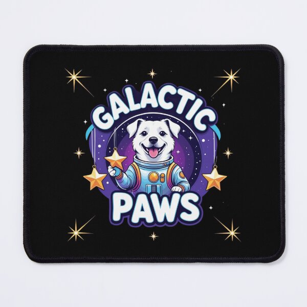 Item preview, Title: Cute White Puppy Astronaut Galactic Paws Space Badge designed and sold by Canine Cosmos.