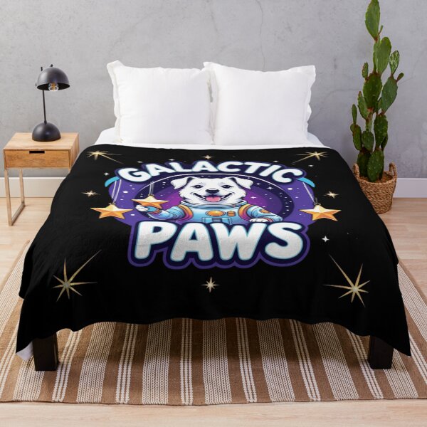 Item preview, Title: Cute White Puppy Astronaut Galactic Paws Space Badge designed and sold by Canine Cosmos.