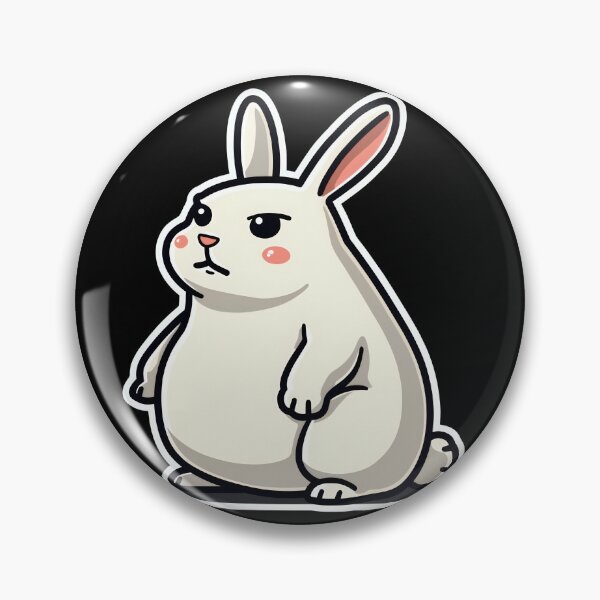 Item preview, Disapproving Rabbit White - Grumpy Bunny designed and sold by The Grumpy Pet Club.