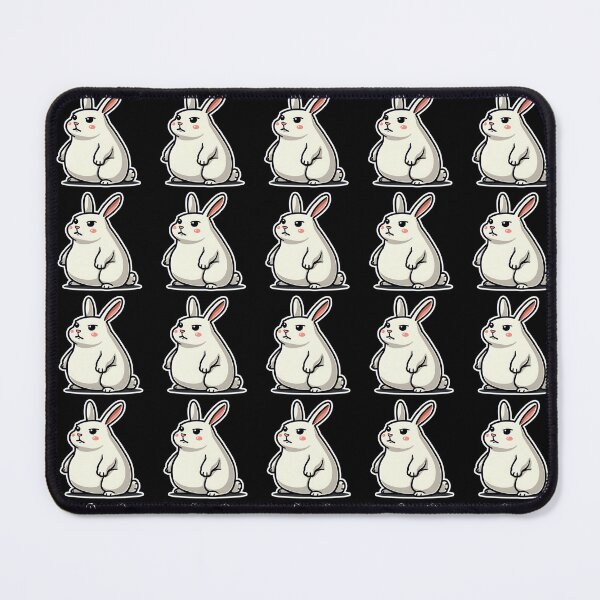Item preview, Disapproving Rabbit White - Grumpy Bunny designed and sold by The Grumpy Pet Club.