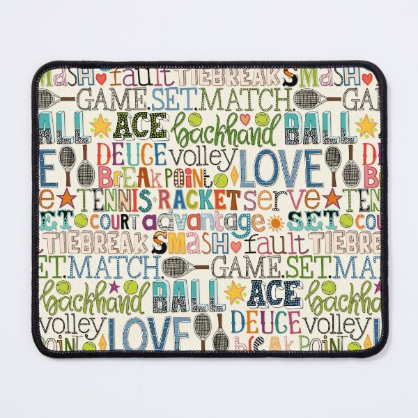 Item preview, tennis typography designed and sold by scrummy.