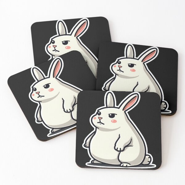 Item preview, Disapproving Rabbit White - Grumpy Bunny designed and sold by The Grumpy Pet Club.