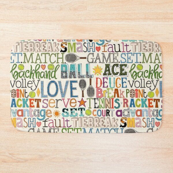 Item preview, tennis typography designed and sold by scrummy.