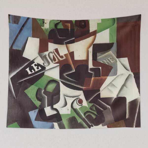 Item preview, Juan Gris Fruit Bowl Pipe And Newspaper designed and sold by melaartni.