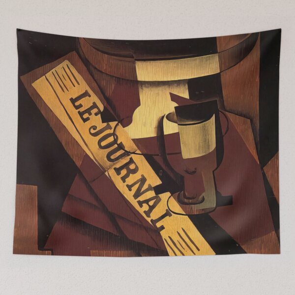 Item preview, Juan Gris Fruit Dish Glass And Newspaper designed and sold by melaartni.
