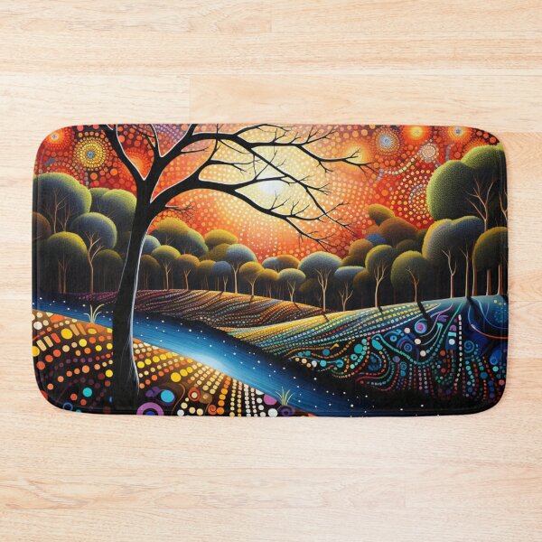 Item preview, Aboriginal Inspired Art - Evening in the Daintree Rainforest designed and sold by GrinGalore.