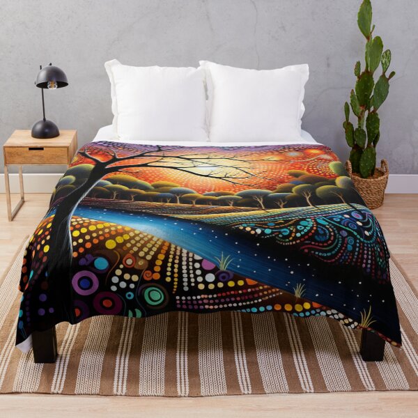 Item preview, Aboriginal Inspired Art - Evening in the Daintree Rainforest designed and sold by GrinGalore.