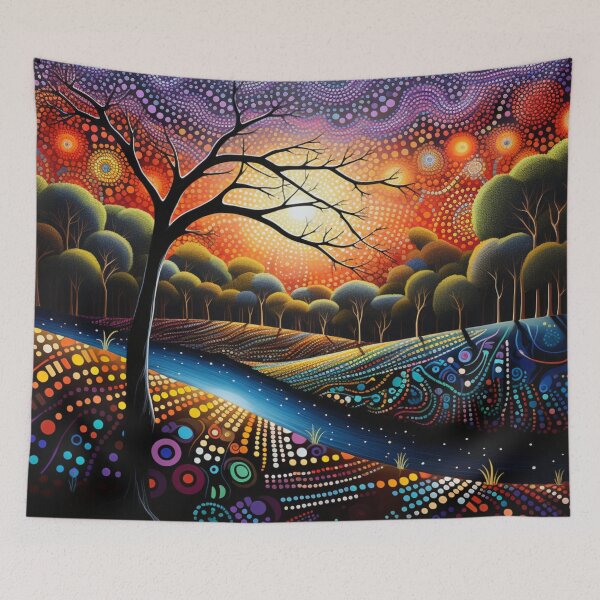 Item preview, Aboriginal Inspired Art - Evening in the Daintree Rainforest designed and sold by GrinGalore.