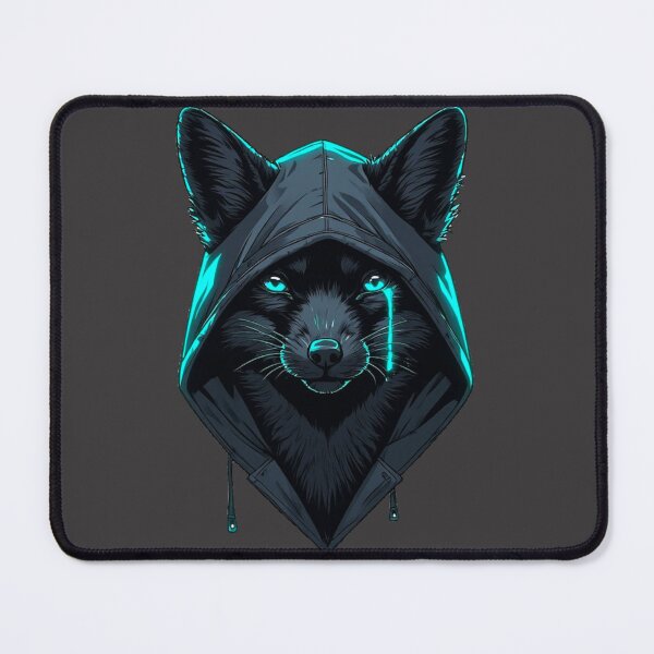 Item preview, Glitch Heart Protocol – Cyan Tear Hooded Fox designed and sold by Shift-Bloom.