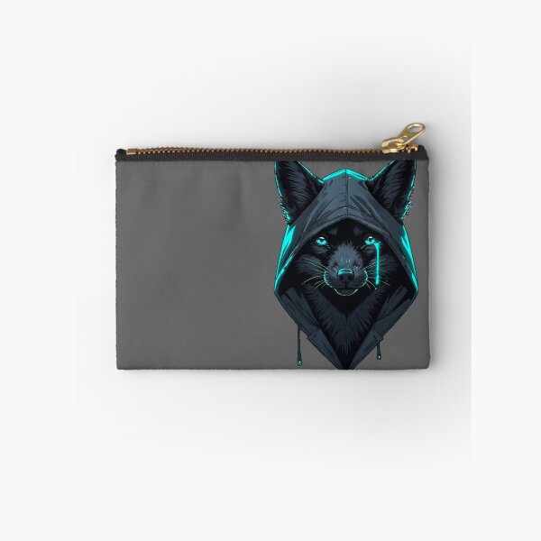 Item preview, Glitch Heart Protocol – Cyan Tear Hooded Fox designed and sold by Shift-Bloom.