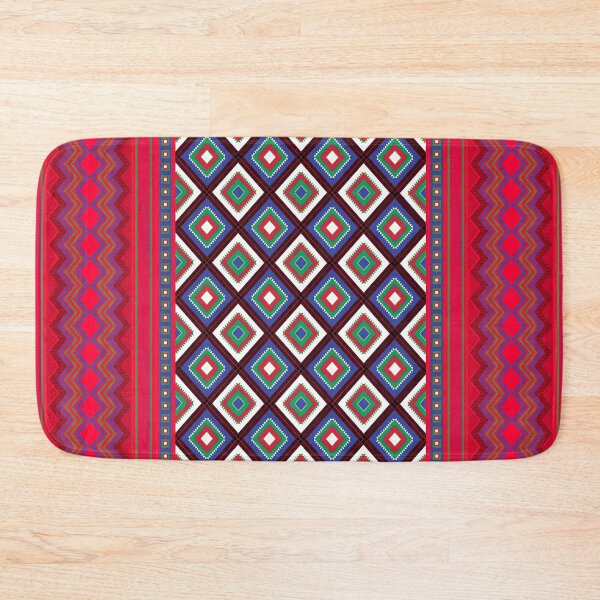 Item preview, Vibrant Tribal Diamond Repeat Pattern - Maximalist Geometric Vertical Stripe Design designed and sold by Abaseen.